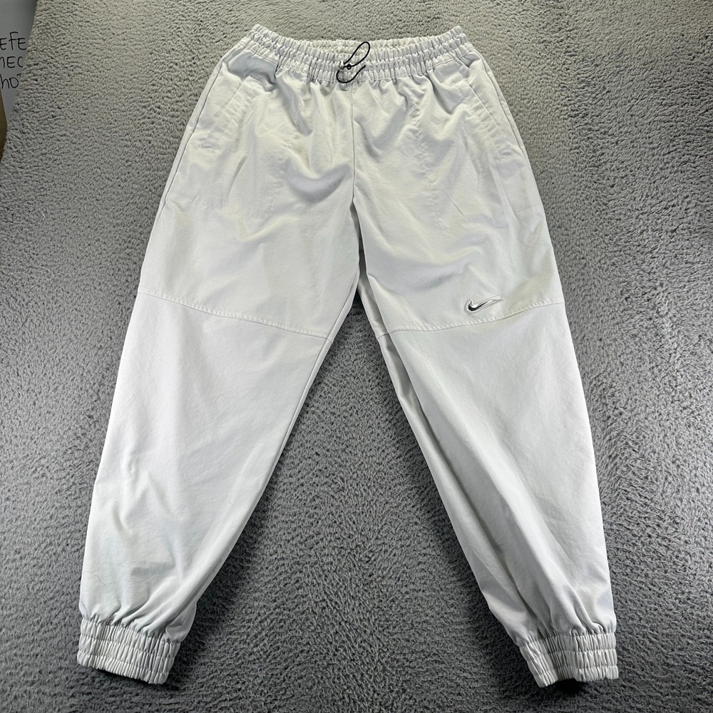 Nike Pant Womens XL White Polyester Jogger Ankle Tapered Basketball‎ Performance